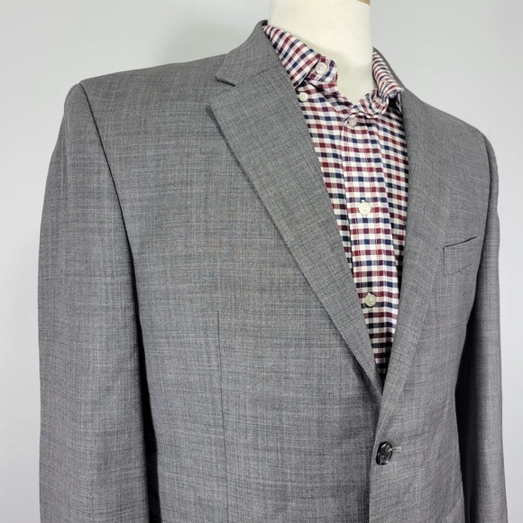 Chaps Men's Sport Coat Blazer Two Button Gray SRKSKN Wool Size 42S - Picture 7 of 14